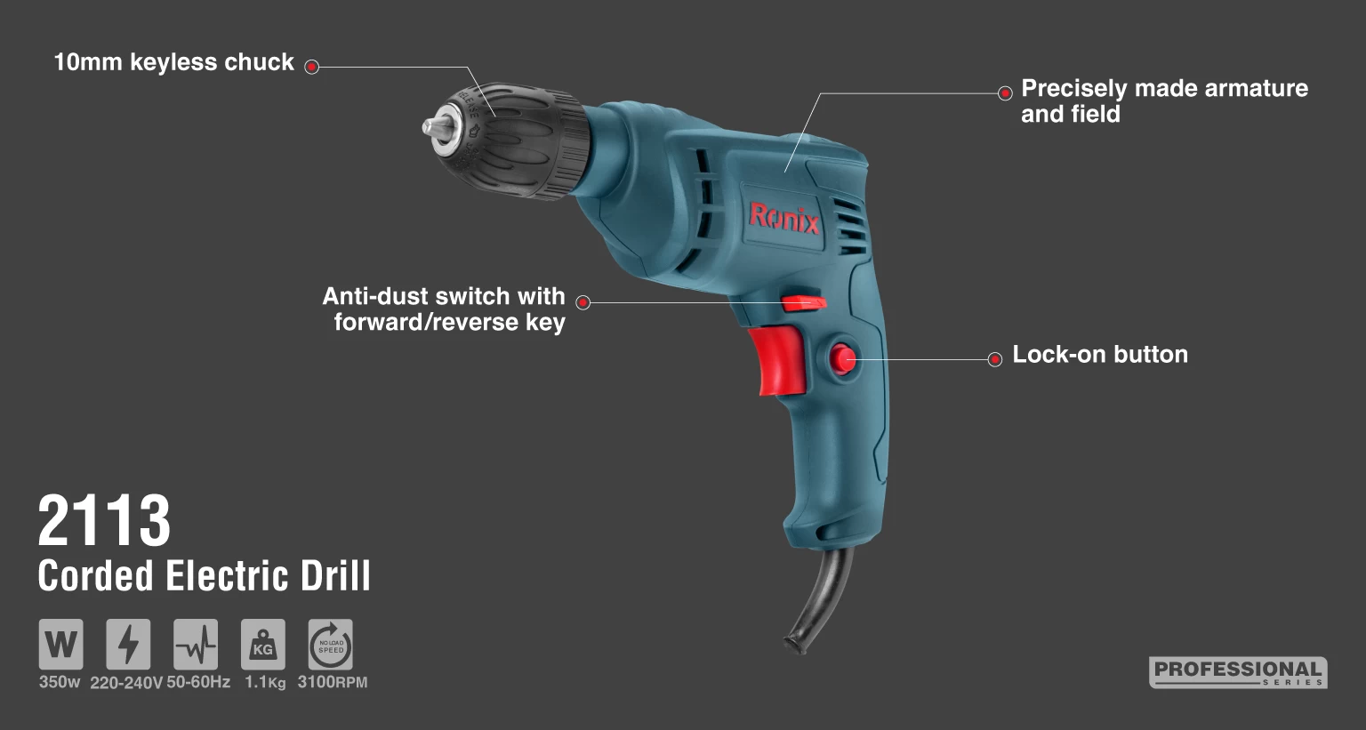 Electric Drill 350W-10mm-keyless_details