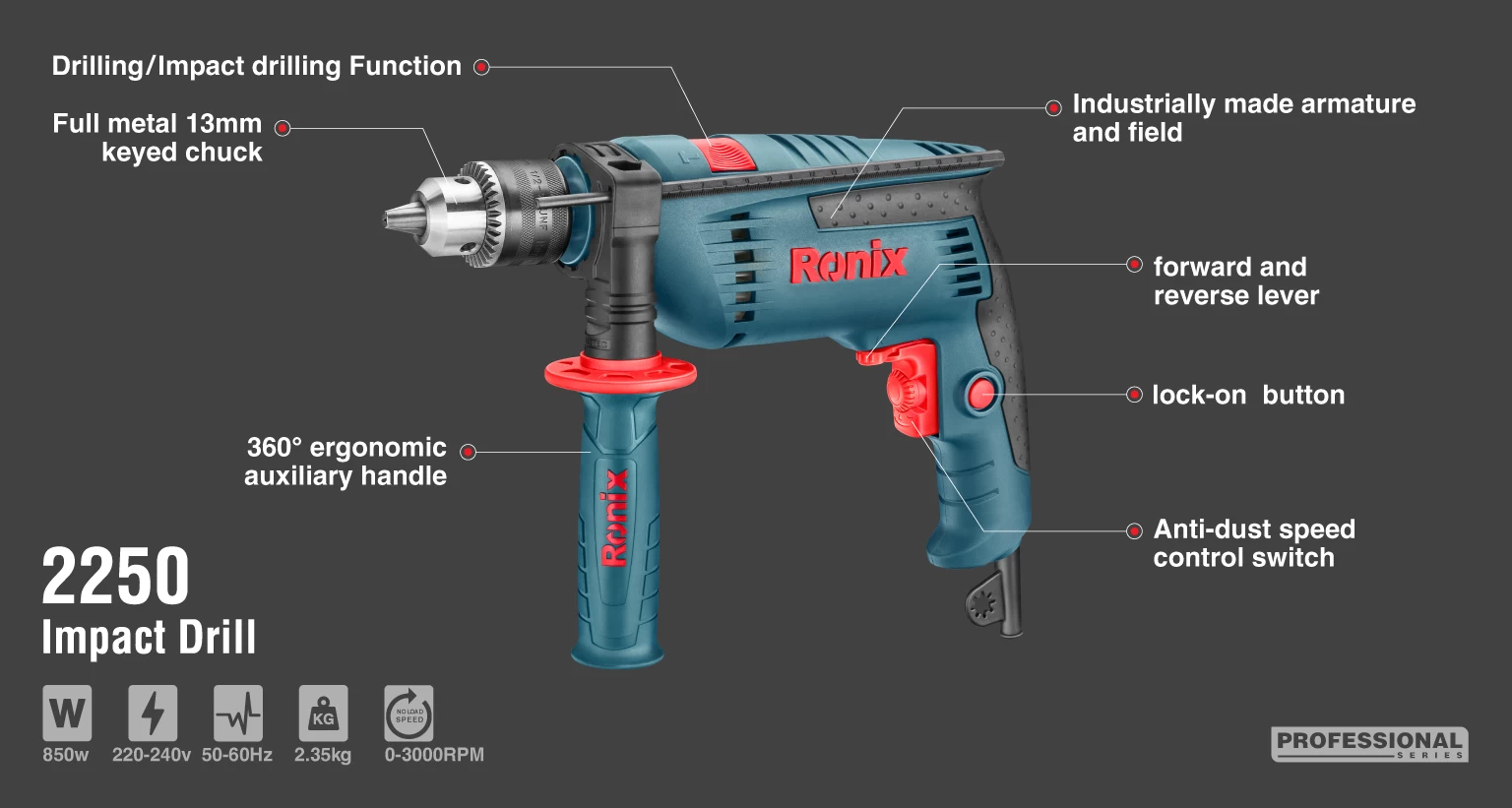 Electric Impact Drill-850W-13mm-keyed_details