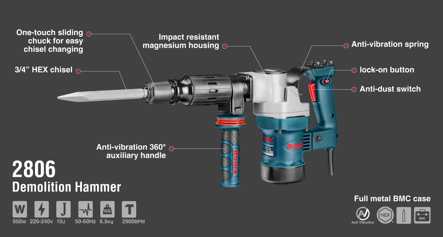 Demolition Hammer 950W-6.5 Kg_details