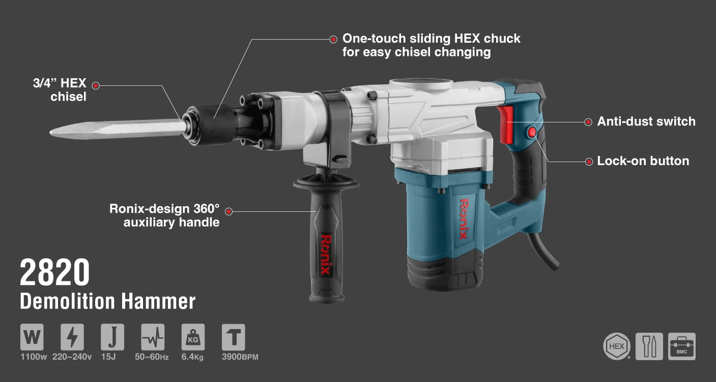 Demolition Hammer 1100W-6.4Kg_details