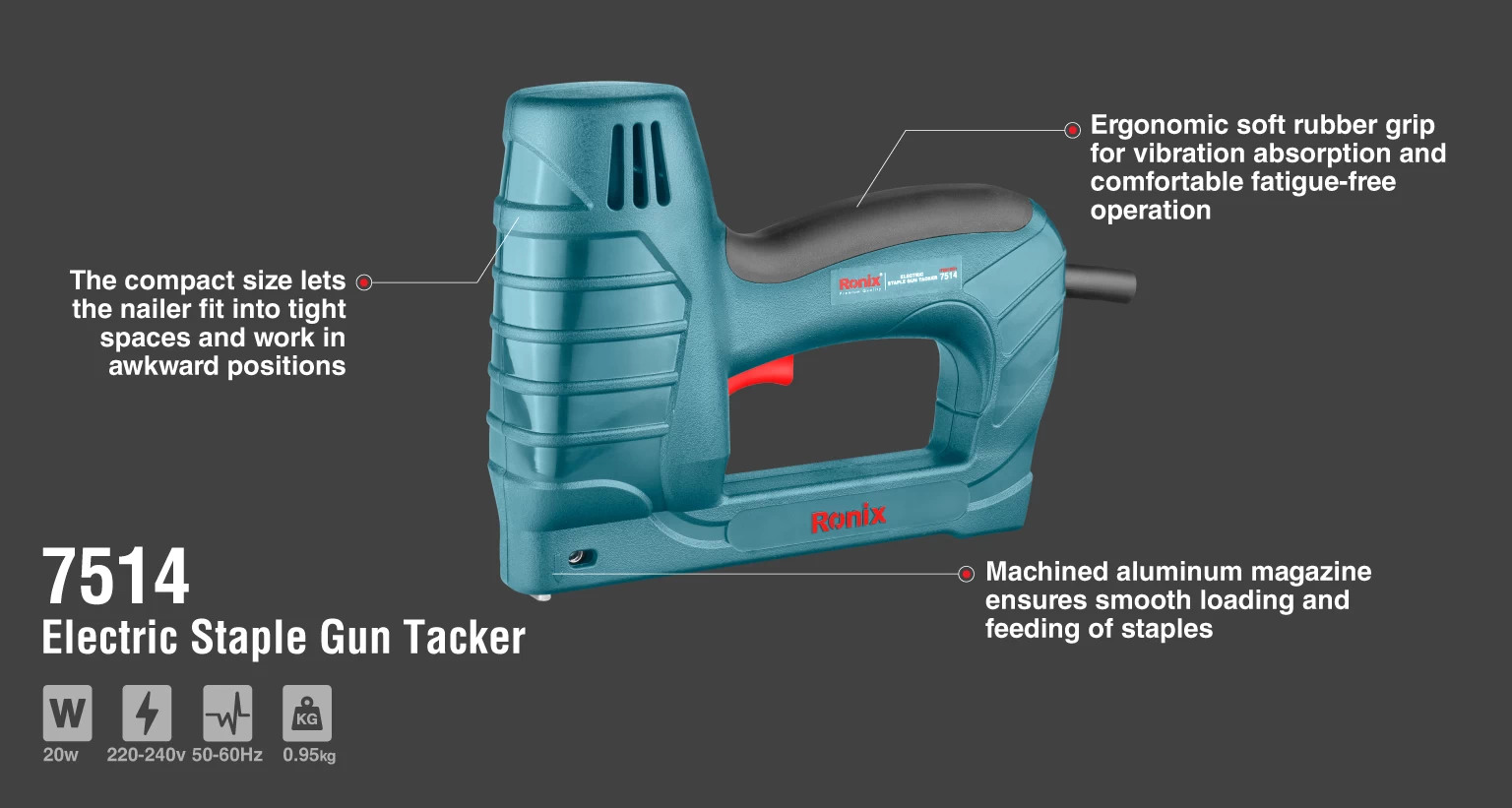 Electric Staple Gun Tacker20W_details