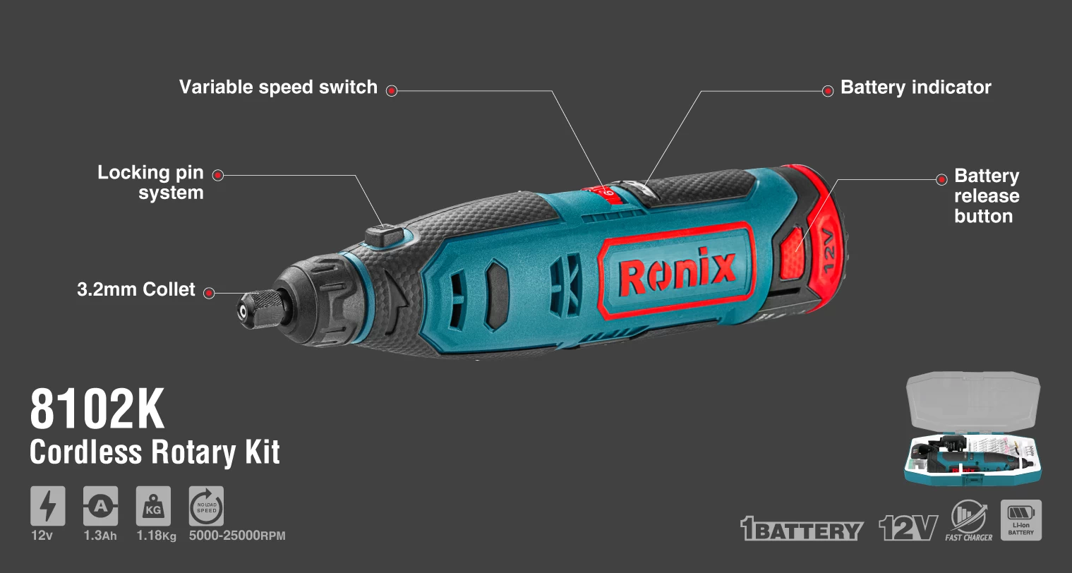 12V Cordless Rotary Tool Kit 3.2mm _details