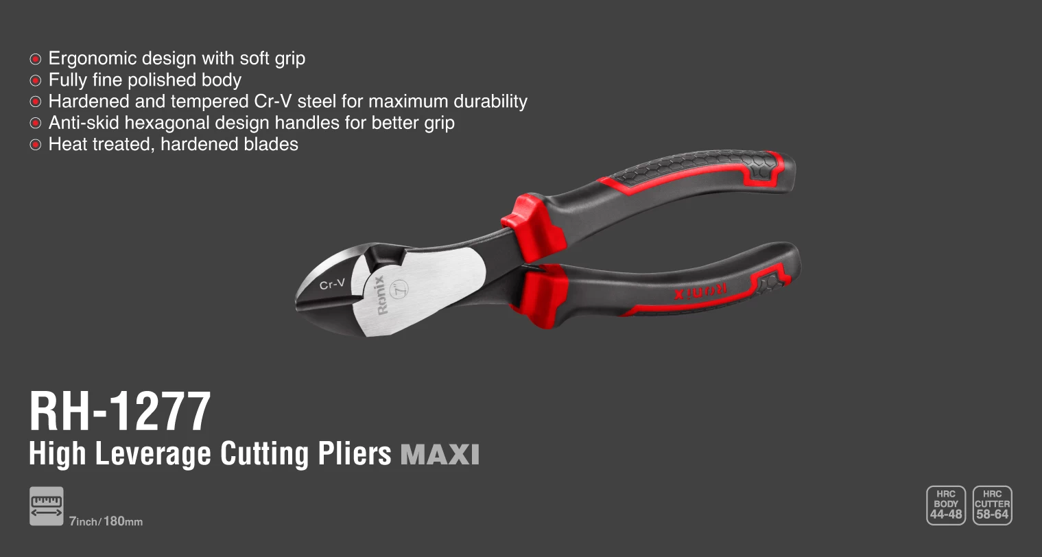 high leverage Diagonal cutting plier 7 inch-Maxi series_details