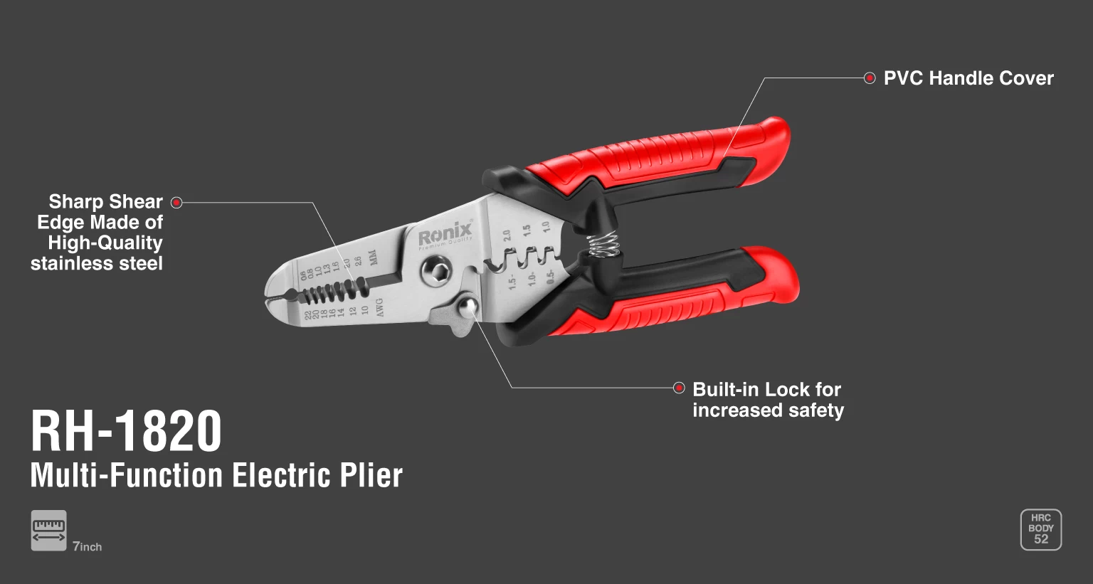 Multi-function Electric Plier 7inch_details