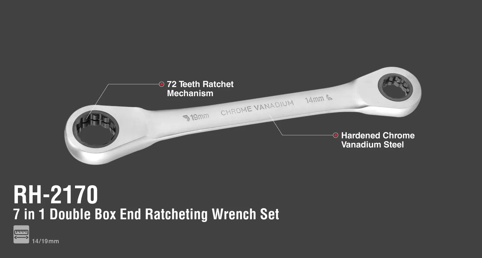 7 in 1 double box end ratcheting wrench set_details