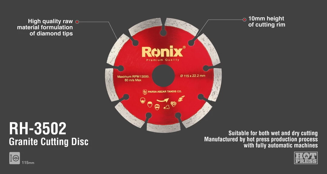 Disque pour la découpe de granit Ronix RH-3502 Ronix RH-3502
