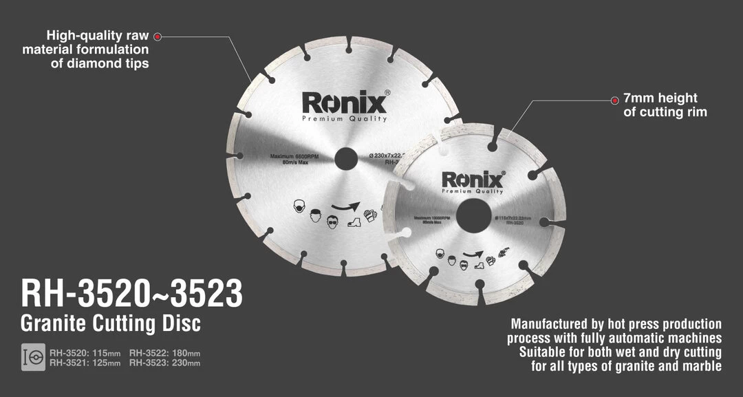 Disque de découpe du granit Ronix RH-3520 Ronix RH-3520