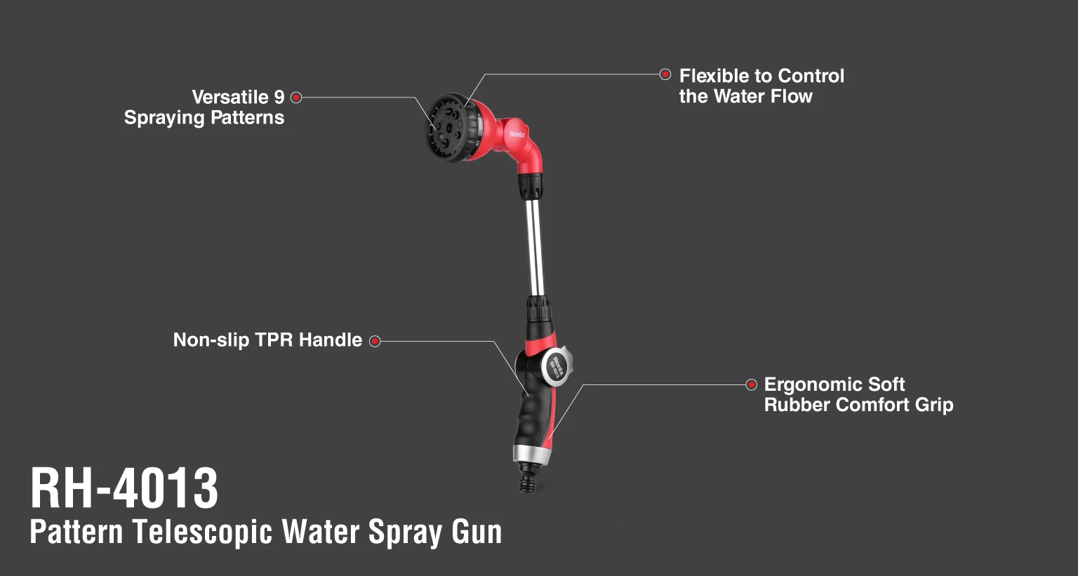9Pattern Telescopic Water Spray Gun_details