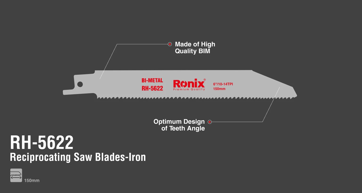 multi functional Reciprocating saw blades 150mm_details