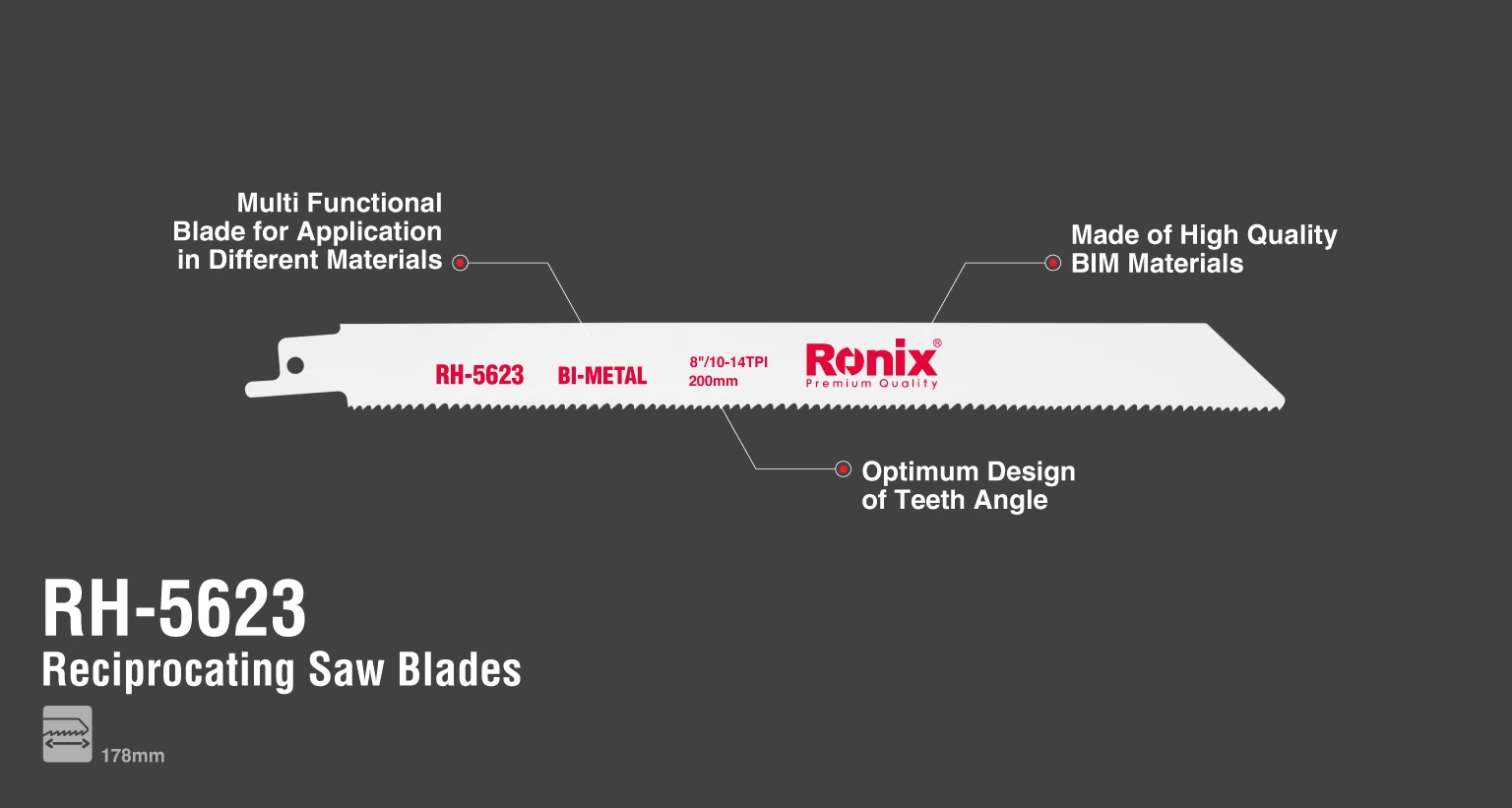 multi functional Reciprocating saw blades 200mm_details